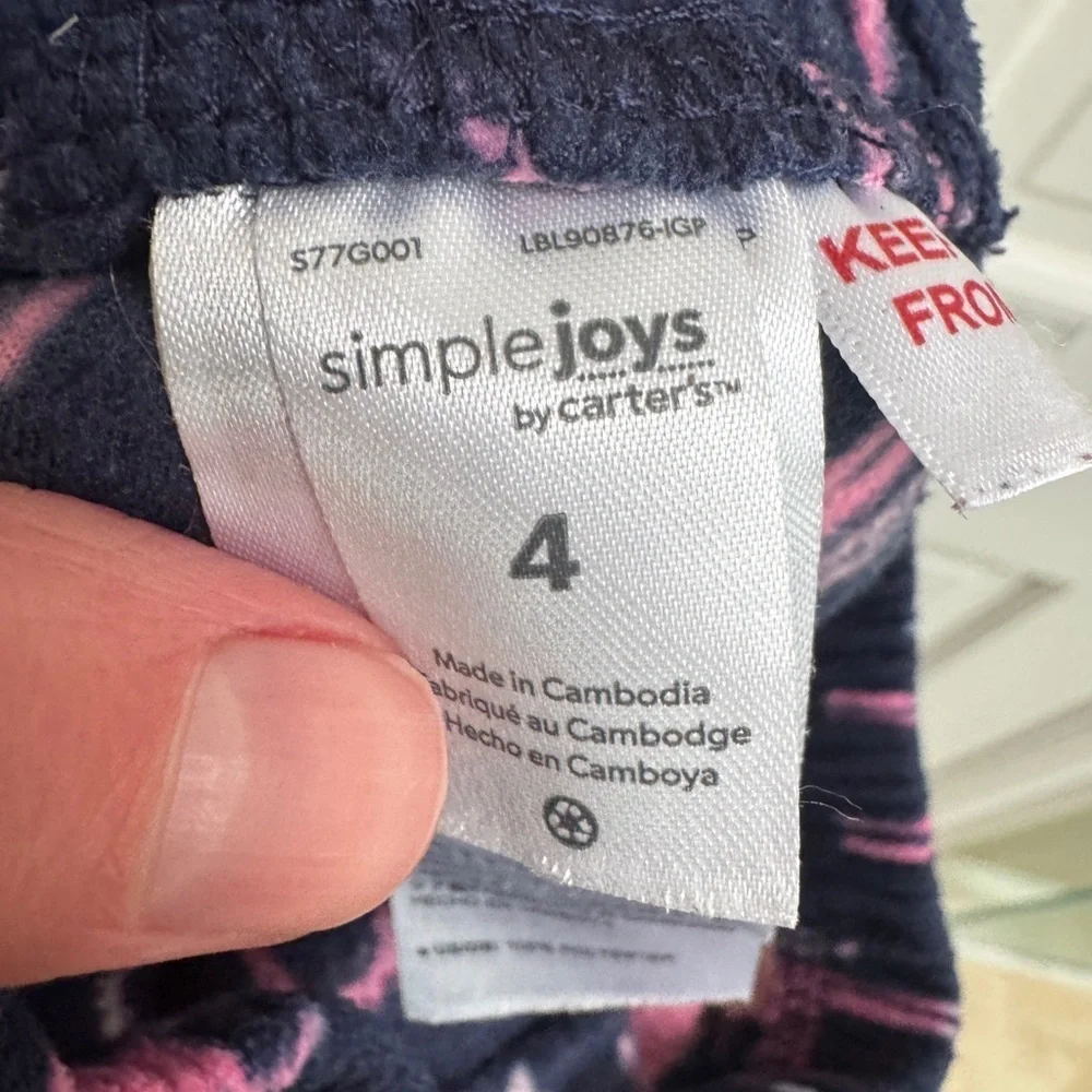 Simple Joys by Carter’s 4T Girls Pink & Blue Unicorn Fleece Pajama Pants